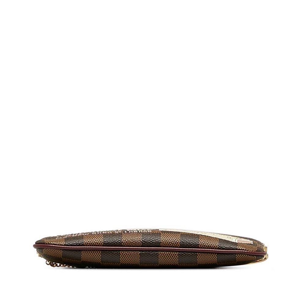 LOUIS VUITTON Authentic Brown Leather Pochette Pouch - Picture 4 of 10